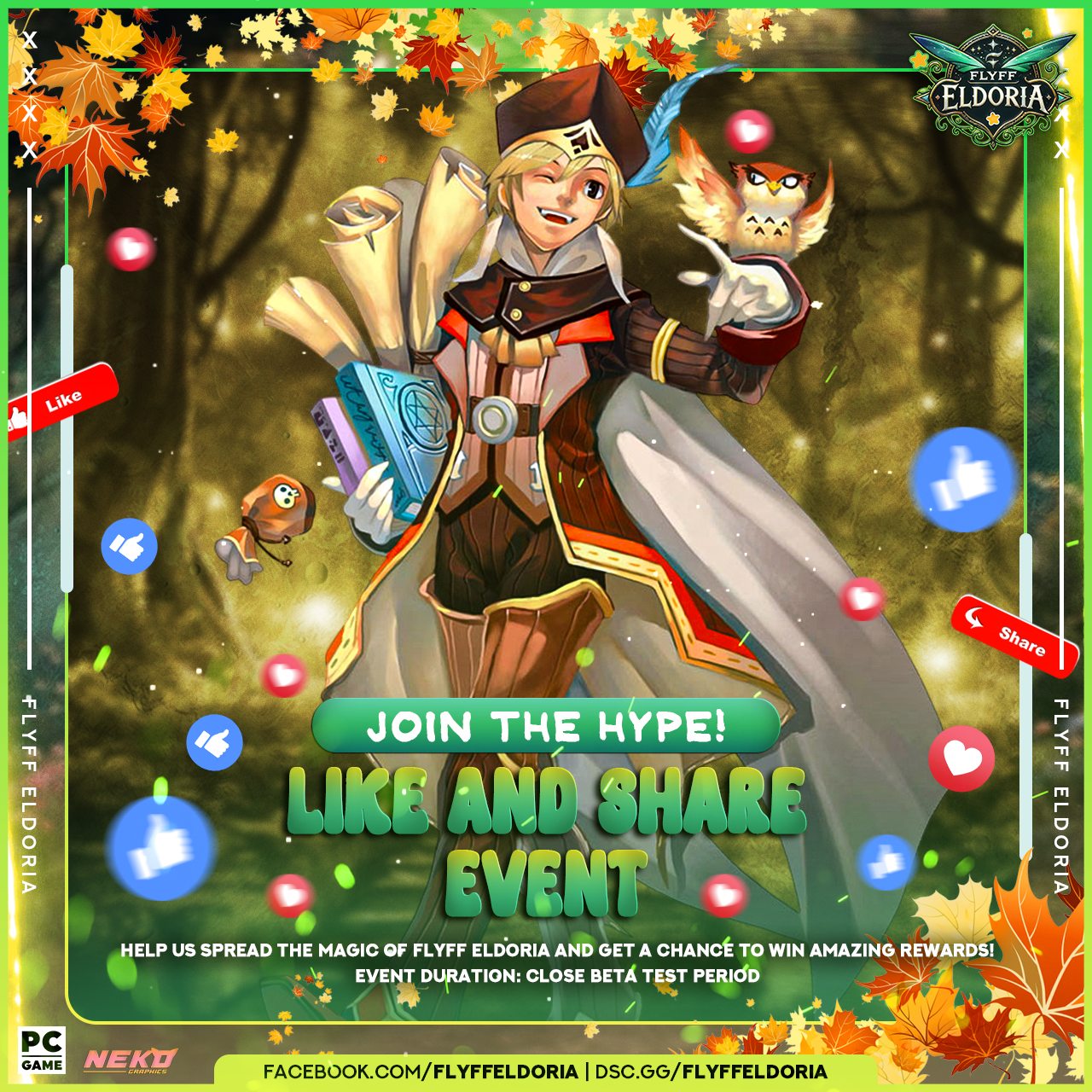 LIKE AND SHARE EVENT